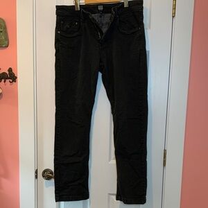 Point Zero Men's Black Straight Jeans Stretchy Size 34